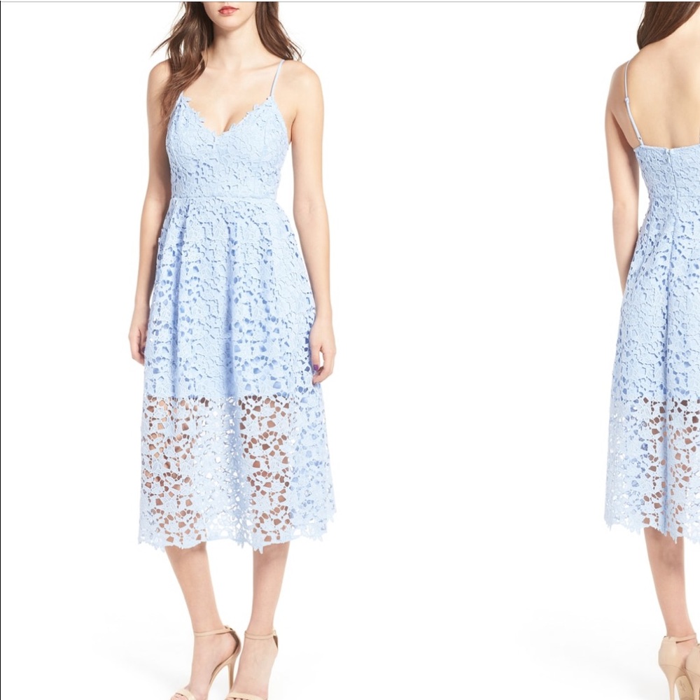ASTR the label lace midi dress